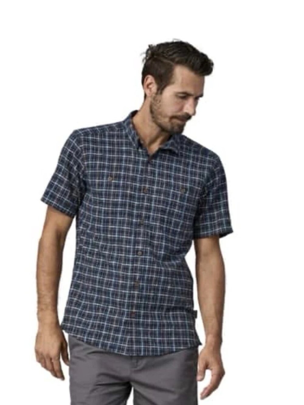 🌊✨ Patagonia Men’s Back Step Shirt Renewal New Navy Large Hemp Cotton ✨